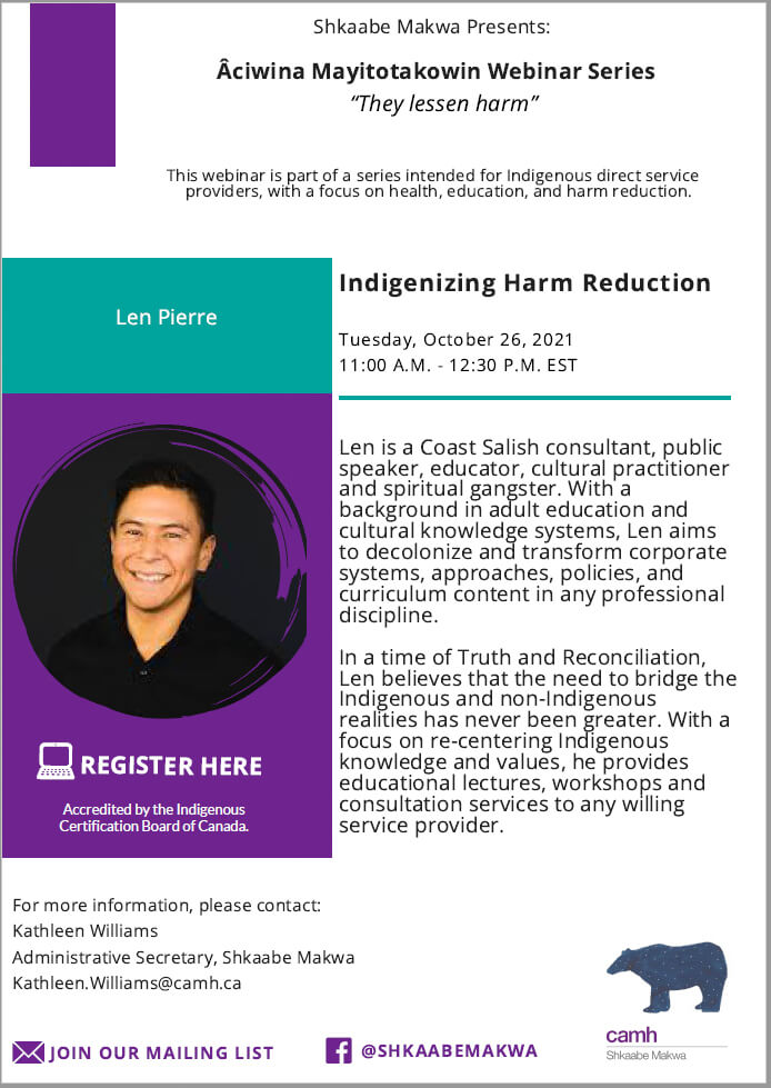 Indigenizing Harm Reduction poster
