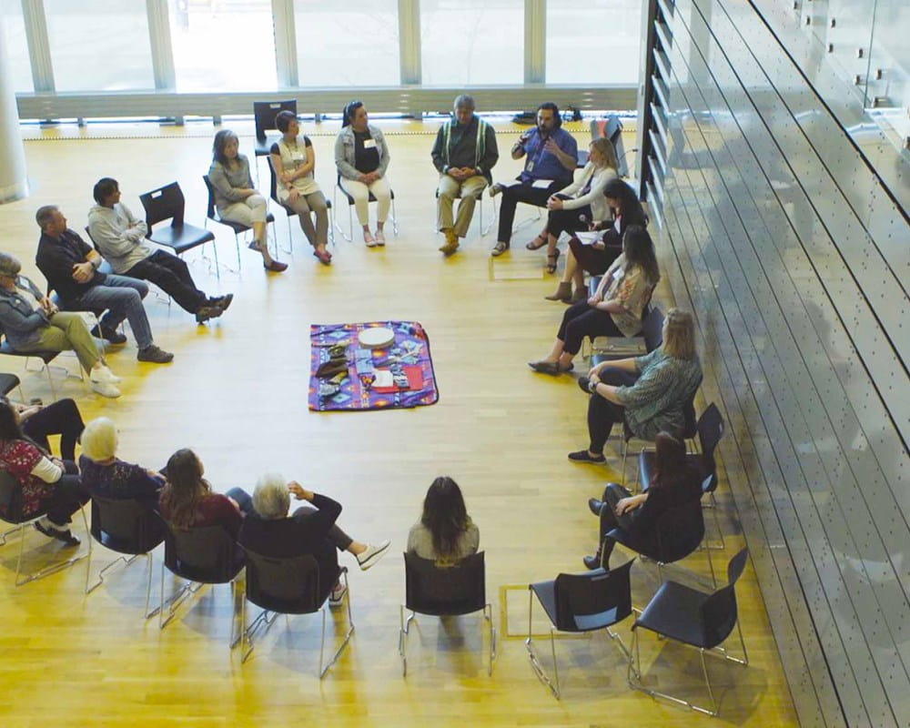 A circle of participants at the event