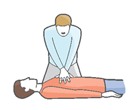 Chest compressions from 5 steps to save a life