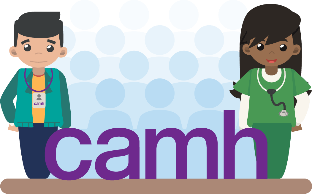 Illustration of CAMH staff, physicians and volunteers