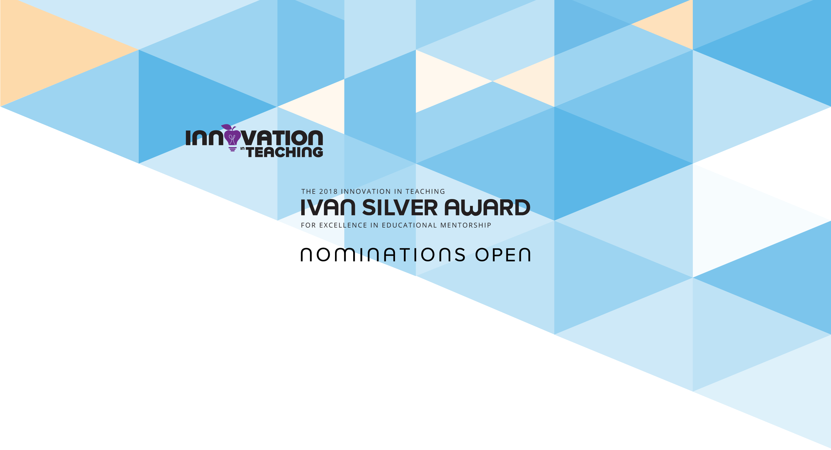 2018 Innovation in Teaching: Ivan Silver Award for Excellence in Educational Mentorship