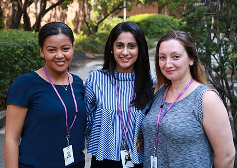 Tsega Eyasu, Zohra Surani and Tanja Kotolenko.