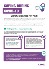 Cover - Coping during COVID-19: virtual resources for youth