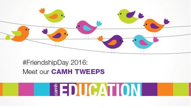 A colourful illustration with cartoon birds standing on a cord with the phrase 