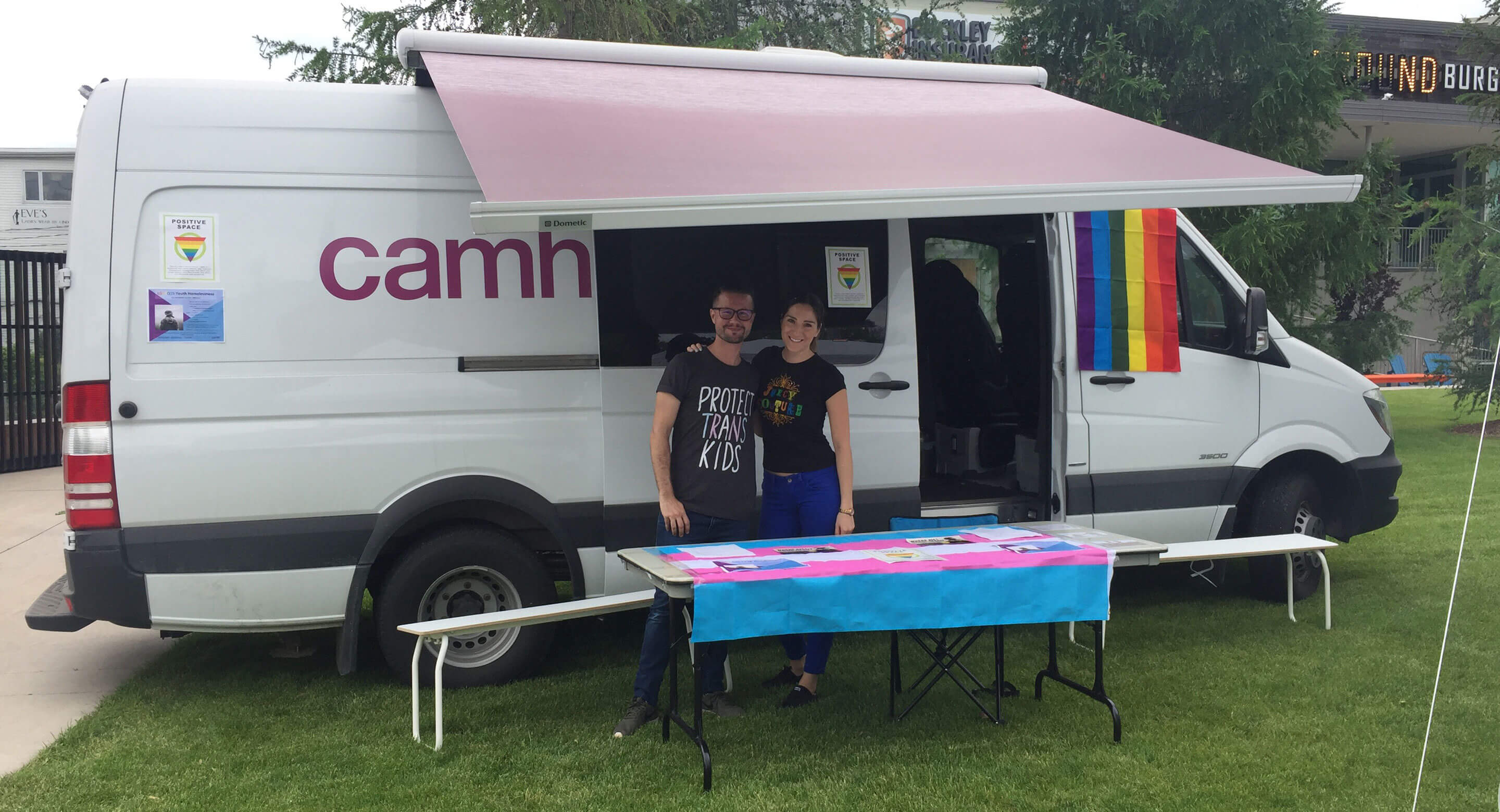 Dr. Alex Abramovich in front of CAMH van York LGBTQ2S