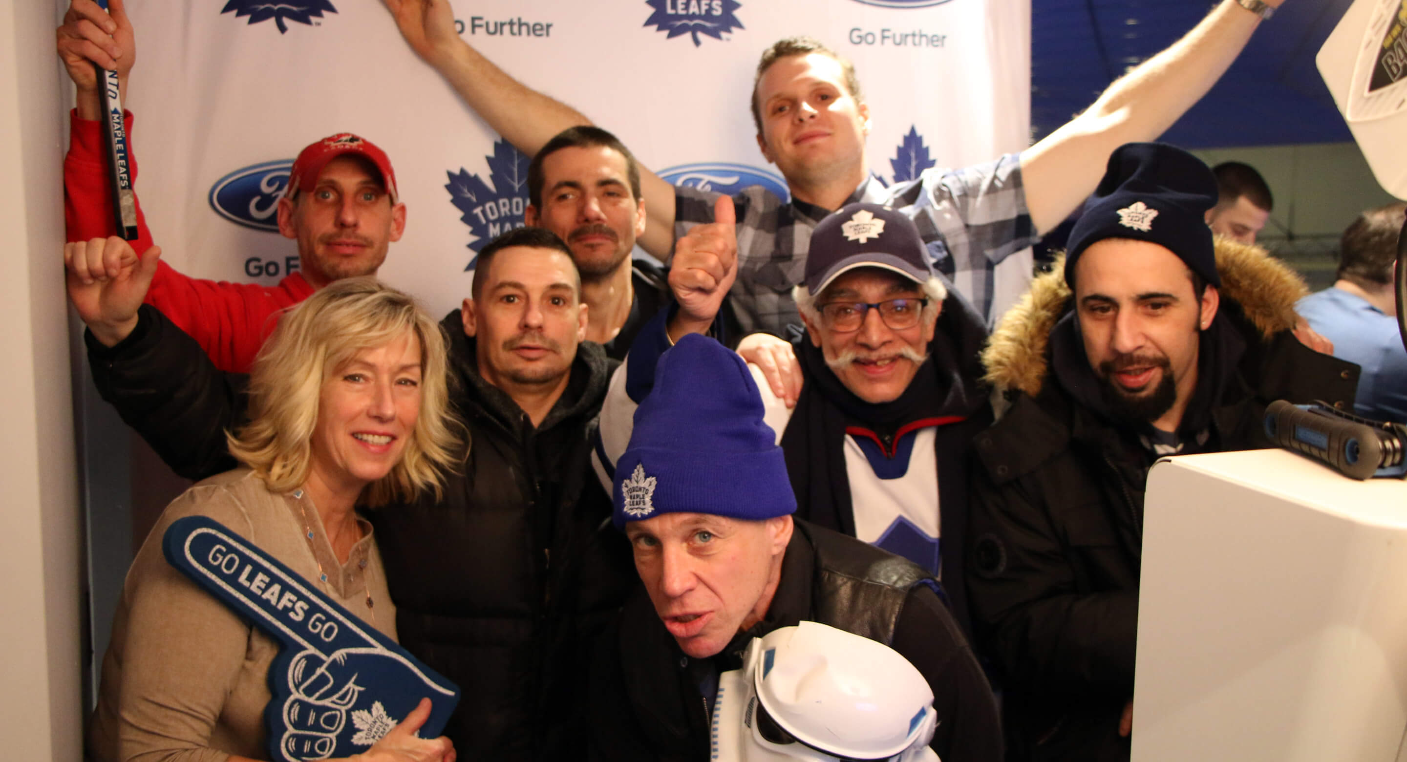 CAMH clients ham it up at the Ford Fan Deck