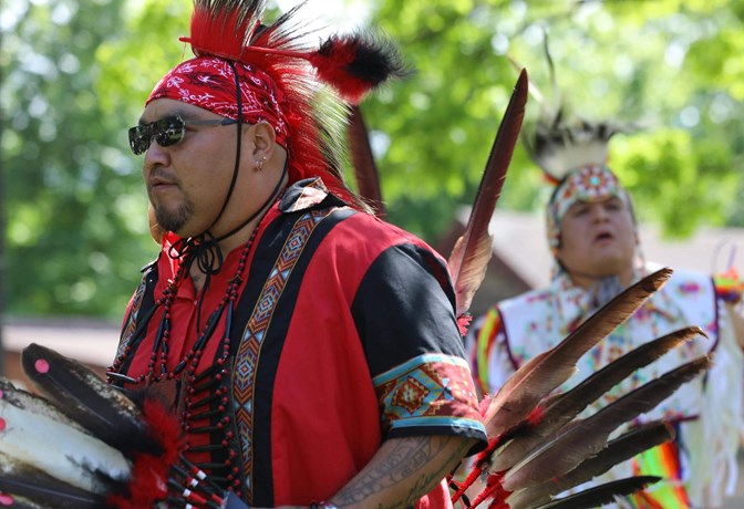 The Pow Wow featured traditional drum groups and dancers