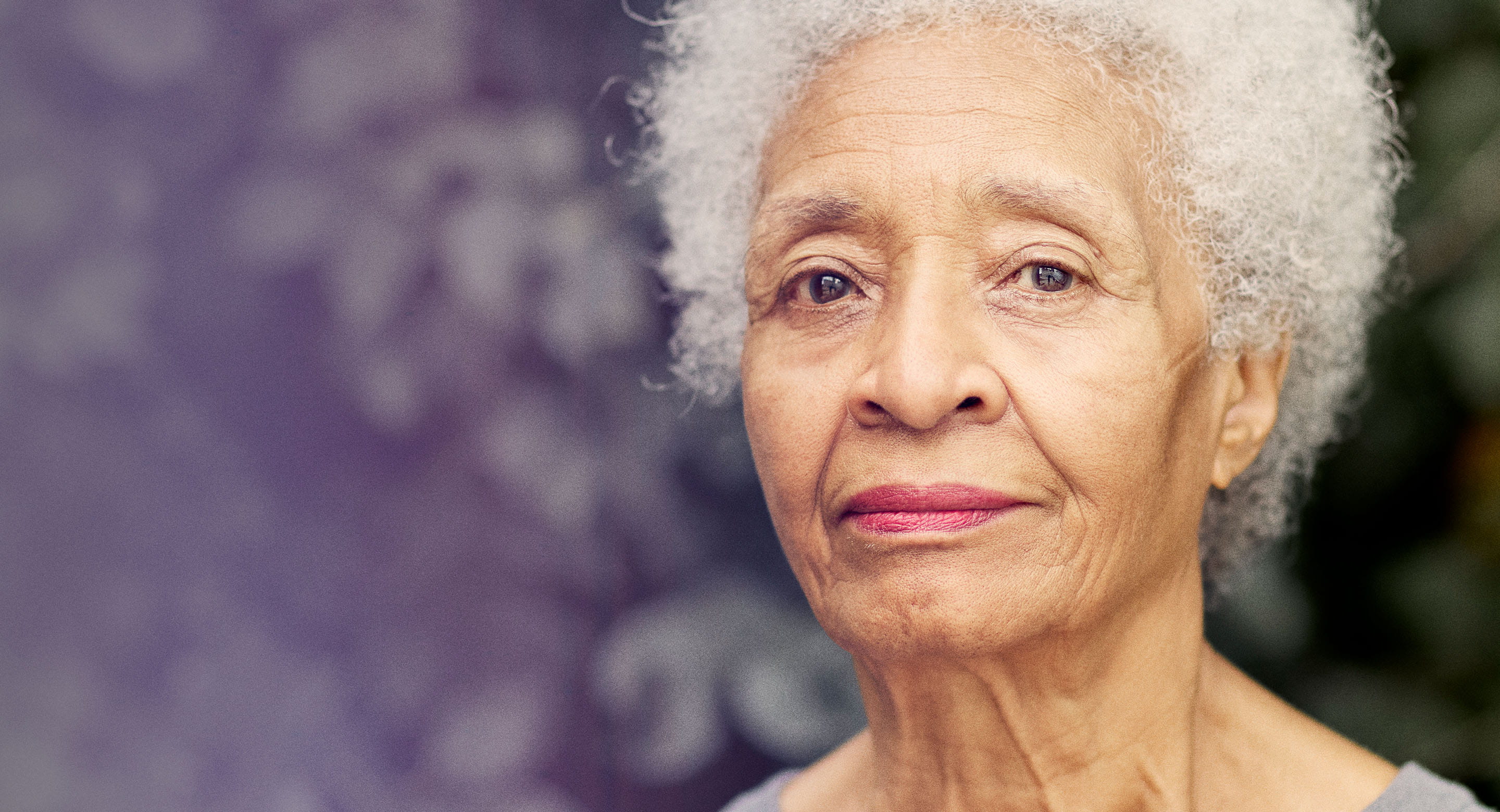 Mature black woman looking at camera