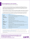 Self-management in the moment Quick tips to support yourself during the COVID-19 pandemic