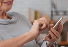 Older woman with a mobile phone