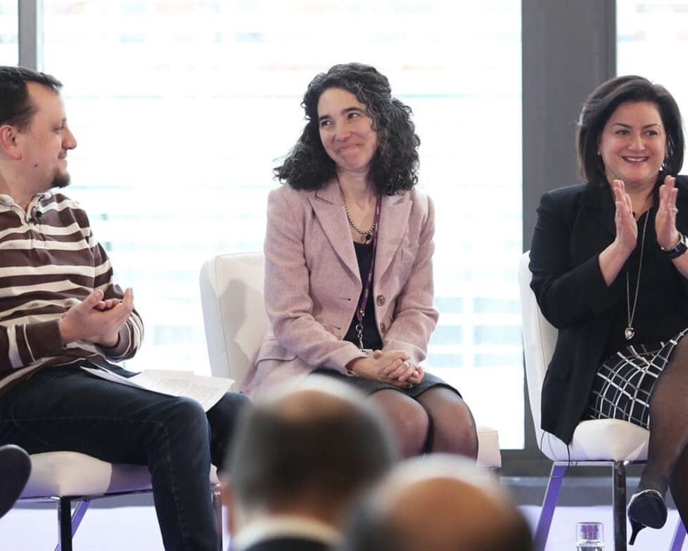 Ian Brown (author and Globe and Mail columnist) hosted a panel discussion featuring Dr. Yona Lunsky (Director of the Azrieli Centre for Adult Neurodevelopmental Disabilities and Mental Health), Naomi Azrieli (Chair and CEO of the Azrieli Foundation) and Daniel Share-Strom (Autism Advocate).