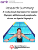 A study about depression for Special Olympics athletes and people who do not do Special Olympics