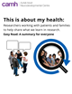 This is about my health: Researchers working with patients and families to help share what we learn in research