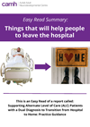HCARDD Easy Read Summary:Things that will help people to leave the hospital - ALC report