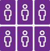 Purple people graphic
