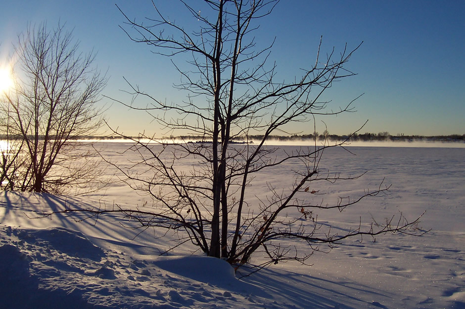 Shore of Ontario lake in winter