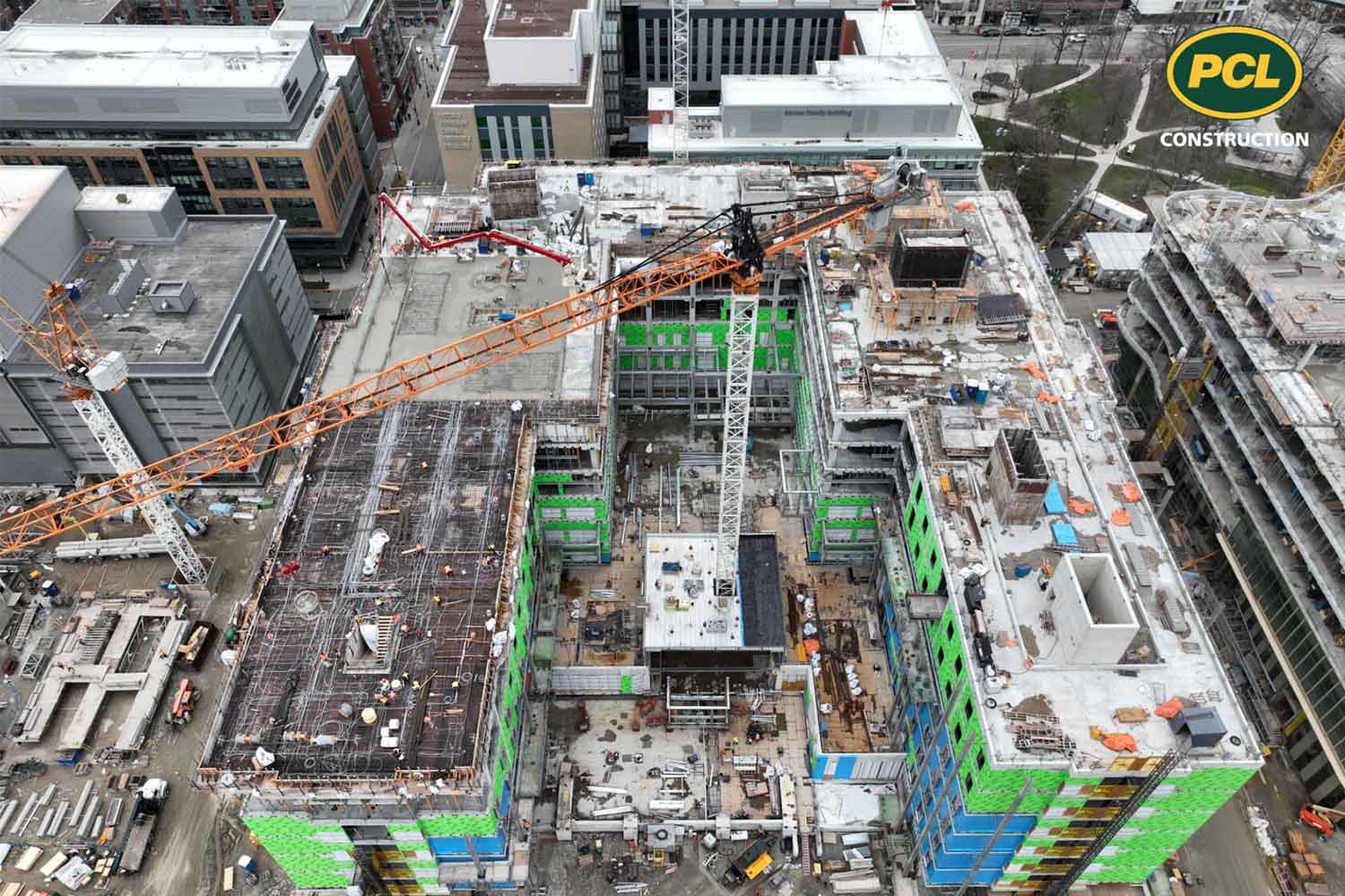 Aerial shot of Phase 1D