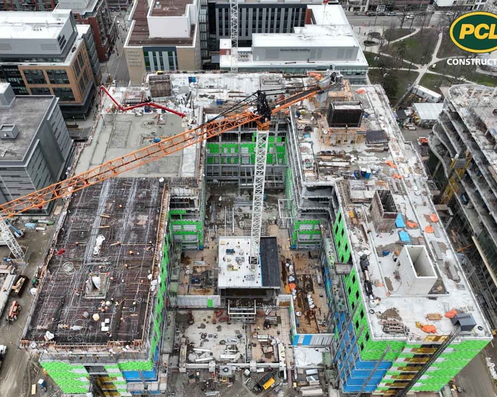 Aerial shot of Phase 1D