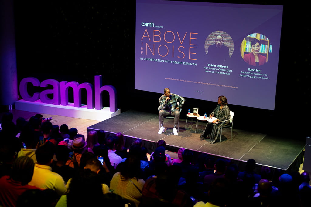 DeMar DeRozan speaks to Marci Ien at CAMH