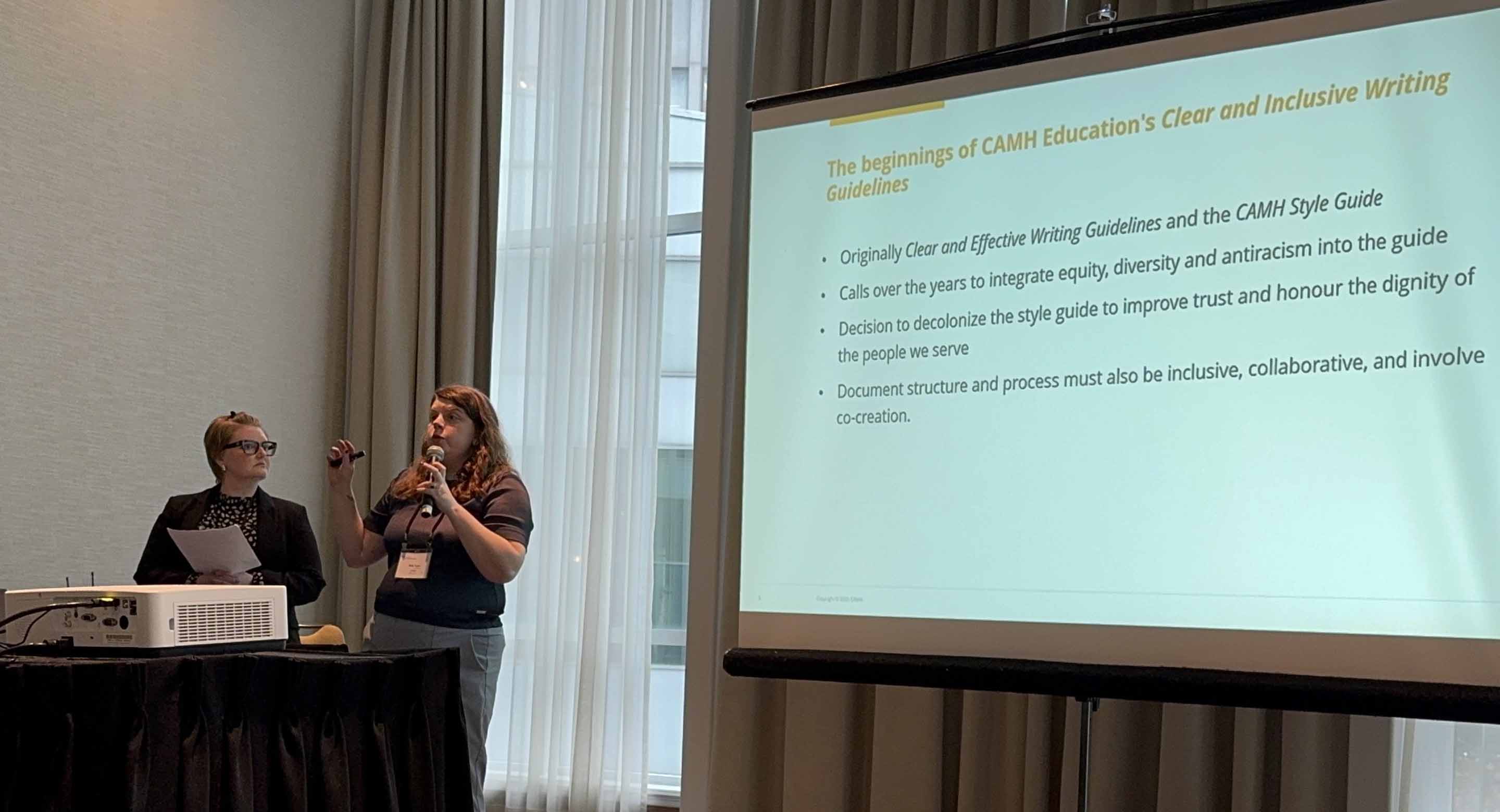 Jess Taylor-Calhoun, co-lead writer and communication coordinator, presents at Where is the Patient Voice in Healthcare Education Conference 2025.