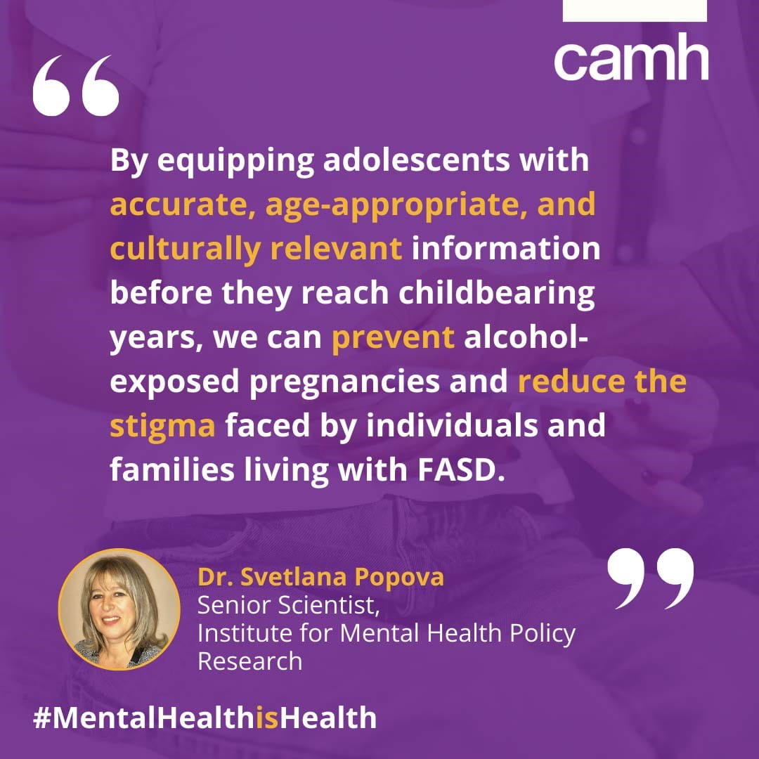CAMH Pilot Program Shows Promise in Preventing Fetal Alcohol Spectrum ...