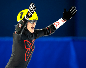 Special Olympics speed skater