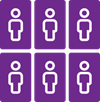 Purple people graphic
