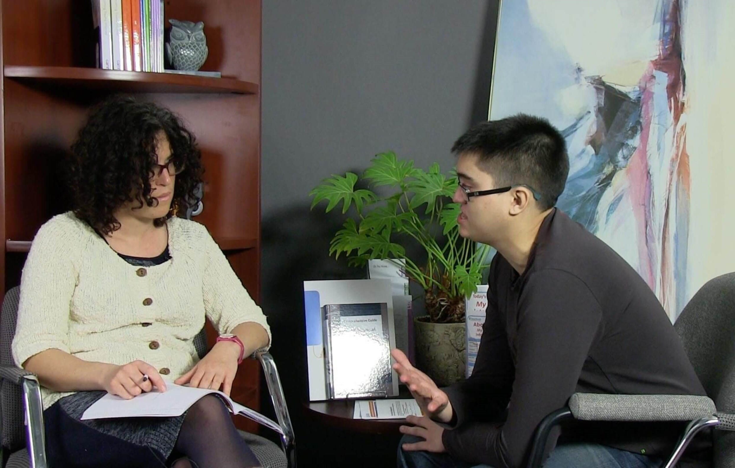 Former ANS Psychiatry Resident Amanda Sawyer with H-CARDD actor Victor Pereira.